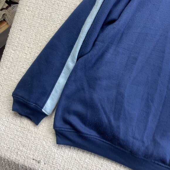 Vintage Starter UNC North Carolina Blue Fleece Hoodie Sweatshirt Size XL Read - Picture 16 of 16